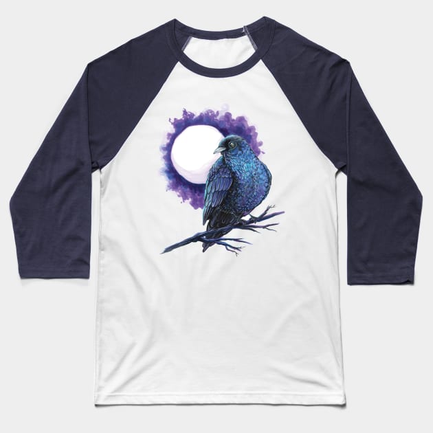 Beautiful Raven Bird Baseball T-Shirt by obillwon